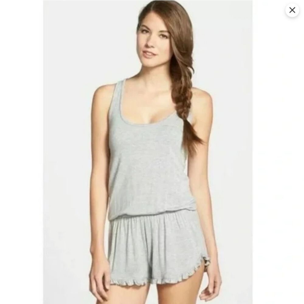 Spiritual Gangster Knit Ruffle Romper Grey - Picture 1 of 9